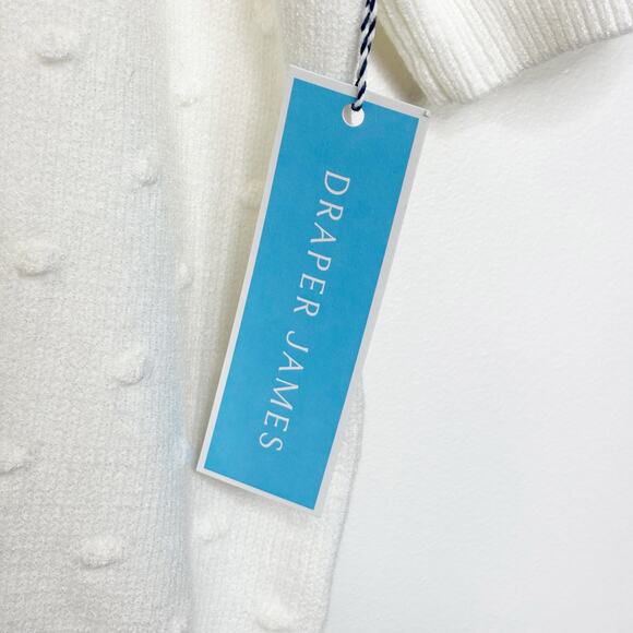 NWT White Cream Draper James Short Sleeve Popcorn Sweater XXL - Picture 3 of 6